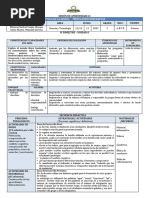 SESIÓN DE APRENDIZAJE 65 - 2° CyT