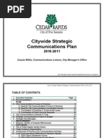 Communications Plan Cedar Rapids