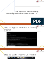 Format Baseband and DUW and Recovering The Configuration From Downloaded CV Without Using ENM