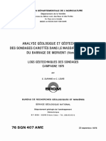 Analyse Geologique Et Geotechnique Des Sondages Carottes Dans Le Massif ...