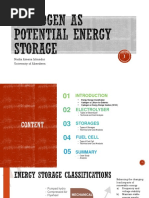 Hydrogen As Energy Storage