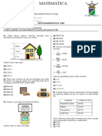 Teste Diagnóstico 6° Ano - Números Decimais