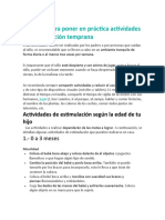 Ojo Consejos de La Estimulacion Temprana