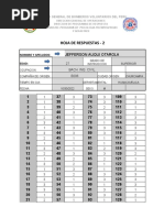 CAQ. Matriz de Calificación