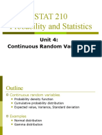 Unit 4 - Continuous Random Variables