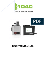 User 'S Manual: Thermal Inkjet Coder