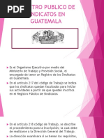 4 Registro Publico de Sindicatos en Guatemala