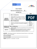 Guia 2 Matemáticas Grado Primero