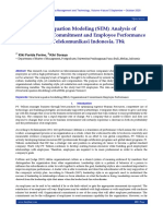 Structural Equation Modeling (SEM) Analysis of Organizational Commitment and Employee Performance in PT. Telekomunikasi Indonesia. TBK