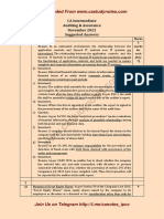 CA Intermediate Auditing & Assurance November 2022 Suggested Answers