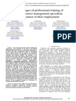 Disadvantages of Professional Training of Human Resource Management Specialists in The Context of Their Employment