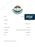 Final Exam Company Law June 2021