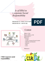 Role of HRM in Corporate Social Responsibility