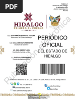 Periódico Oficial Del Estado de Hidalgo 1 Enero 2023