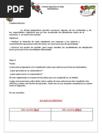 Diagnostico Matemática 4° Grado