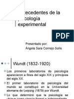 Antecedentes de La Psicología Experimental