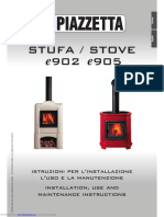 Stufa / Stove: Istruzioni Per L'installazione L'uso e La Manutenzione Installation, Use and Maintenance Instructions