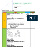 Sesión de Clase de Ciencia y Técnologia. Reciclamos