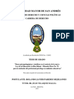 Universidad Mayor de San Andrés: Facultad de Derecho Y Ciencias Políticas Carrera de Derecho