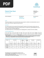 Material Data Sheet: Aluminium Alloy