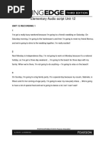 Elementary Audio Script Unit 12