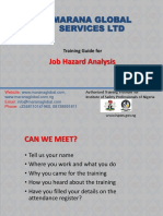 Job Hazard Analysis Awareness Training