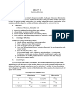 Lesson 2 Related Rates