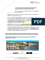 Procedimiento para La Inscripcion Al Programa Especial de Educacion Permanente de Formacion Preuniversitaria I Ciclo 2023