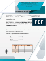 Acta de Autorización de Uso de Terreno