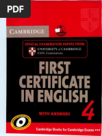 Cambridge FCE Practice Tests 2008 Volume 4