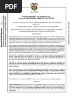 Agencia Nacional de Tierras - Ant Auto No.: La Subdirectora de Acceso A Tierras Por Demanda Y Descongestión