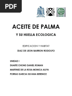 Aceite de Palma y Su Huella Ecologica