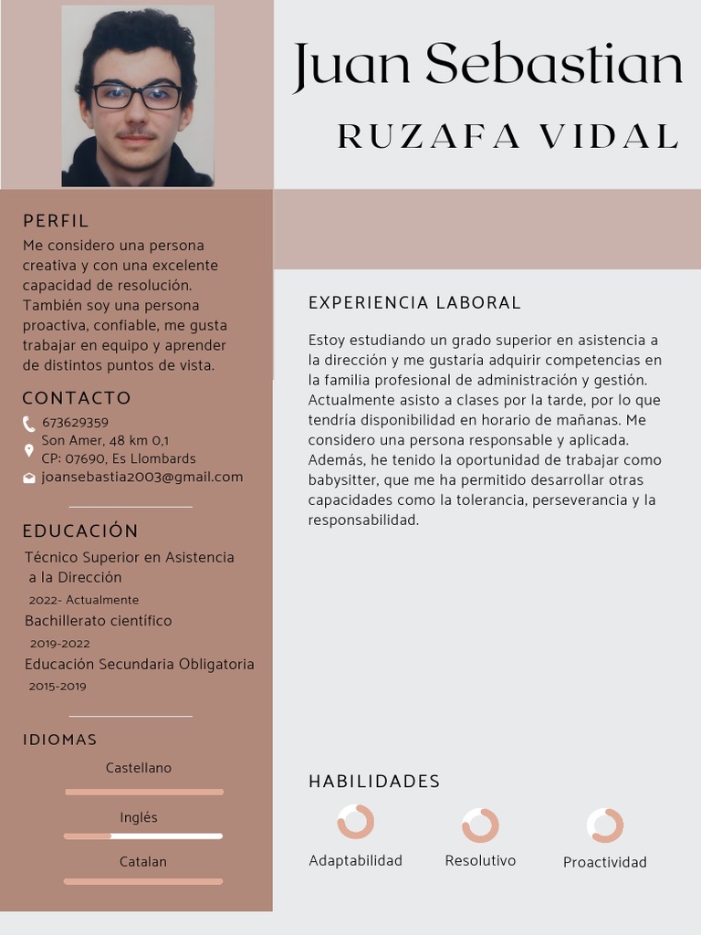 Curriculum Curriculo CV Profesional Moderno Original-1 | PDF