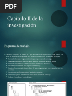 Capítulo II de La Investigación