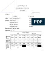 Data Sheet Experiment 3 - Group 7