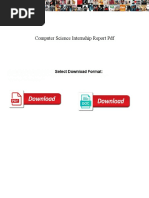 Computer Science Internship Report PDF