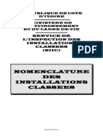 Arrêté N° 0462-MLCVE-SIIC Du 13 Mai 1998 Relatif À La Nomenclature Des Installations Classées Pour La Protection Des Installations Classées