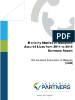 LIAM Mortality Investigation Summary Report 2011 2015