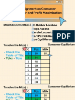 Microeconomics - Assignment On Consumer Behavior and Profit Maximization