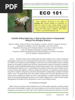 Bulletin Ecologic Soc America - 2016 - Turbek - Scientific Writing Made Easy A Step by Step Guide To Undergraduate Writing