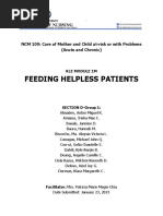 Y2 S2 MT NCM 109 RLE - Reporting Draft - Feeding Helpless Patients