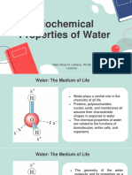 Biochemical Properties of Water