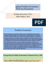 Ruang Lingkup Perilaku Konsumen Dan Motivasi Konsumen