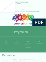 Institut Specialise de L'Hotellerie Et de Tourisme Guelmim: La Communication Interpersonnelle