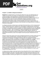 ¿Es Bíblico El Dispensacionalismo - para Imprimir