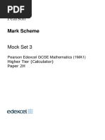 Mock 3 Paper 2H MARK SCHEME