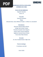 Análisis Del Caso Arroca Palma y Otros vs. Ecuador