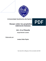 Universidad Autónoma de Santo Domingo: Ensayo Sobre Los Propósitos de La Existencia Humana