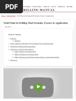 Yield Point in Drilling Mud Formula, Factors & Application - Drilling Manual