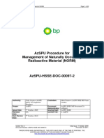 AzSPU Procedure For Management of Naturally Occuring Radioactive Materials (NORM)